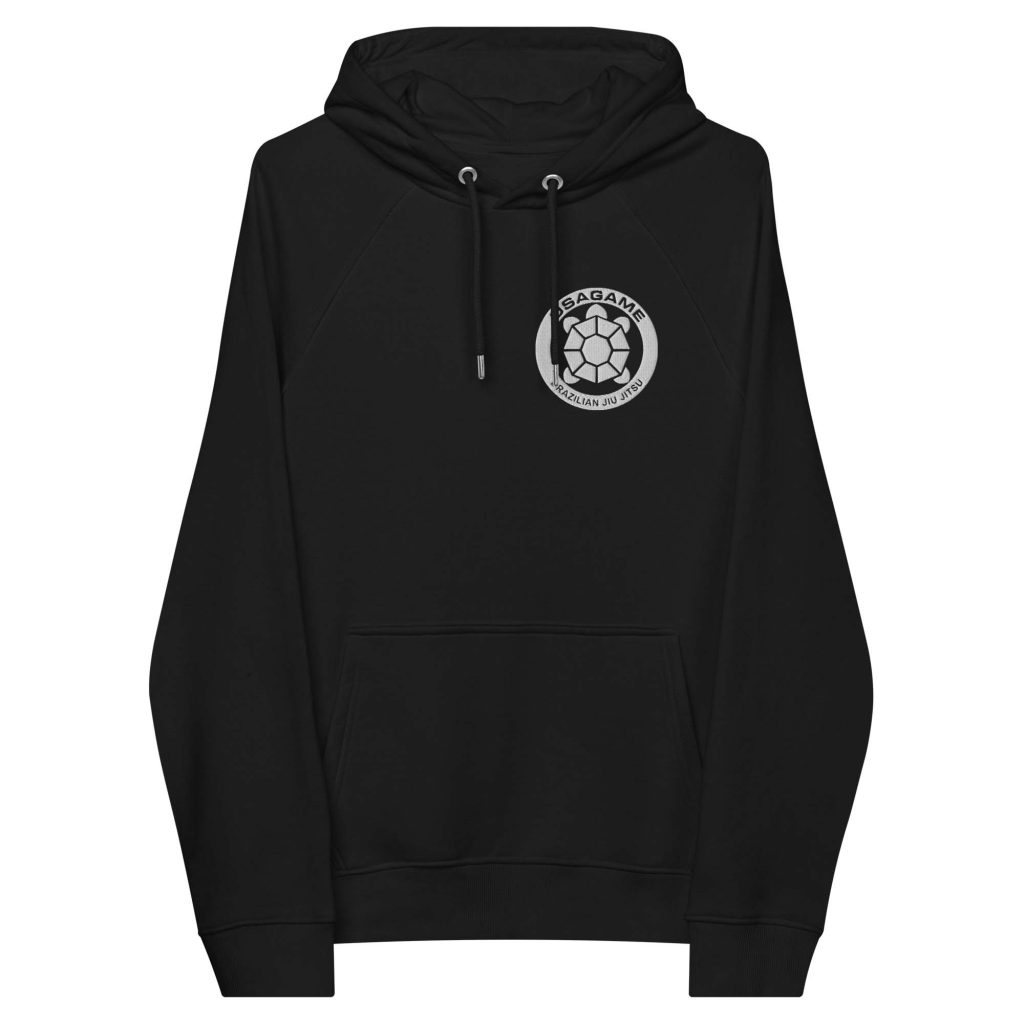 Osagame Jiu Jitsu - Raglan Pullover Hoodie Black - front view